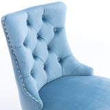 Contemporary Velvet Upholstered Barstools with Button Tufted Decoration and Wooden Legs, and Chrome W1143P177582