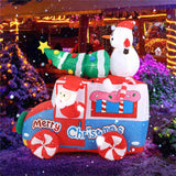 6ft Inflatable Santa Car - 5 LED Lights, IP44 Waterproof, Quick Self-Inflation, Festive Decor 35069235