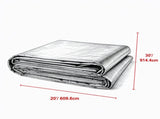 20x30FT Heavy Duty Waterproof Tarp 10 Mil, Plastic Poly Tarpaulin Cover, UV Tear & Temperature 69407908