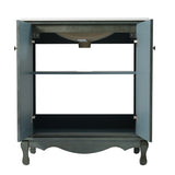 30" Vintage Bathroom Vanity with Rectangle Ceramic Sink, Bathroom Vanity Cabinet with Antique N817P245316B