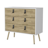 Kimball 3-drawer Dresser, Modern Chic Storage with Wooden Legs B128P176105