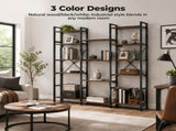 Three Columns and Four Layers Bookshelf, Wide Bookcase with 11 Open Display Shelves, 96342783