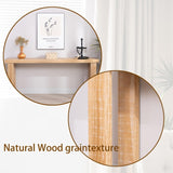 Rustic Natural Wood Console Table 77"Entryway Table with Modern Farmhouse Design Long Narrow W2729P270740