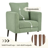 Barrel Chair, Teddy Fabric Accent Chair, Fabric Armchair Club Chair,Upholstered Arm Chair with Solid W1028P236497