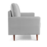 ZUN 69” Modern Decor Upholstered Sofa Furniture, Wide Velvet Fabric Loveseat Couch, Solid Wooden Frame B082111400