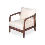 28" Outdoor Lounge Chair with Woven Backrest, Solid Wood Frame, Comfortable Cushions, and Curved N767P255015D