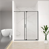 56-60" W x 72" H Semi-Frameless Sliding Shower Door, 5/16" Clear SCGG Tempered Glass, Matte W2011P272617