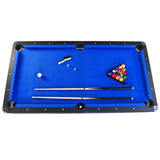 6-ft Pool Table with Table Tennis Top - Black with Blue Felt W465137248