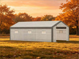 20' x10' x 9' Walk-in Greenhouse with Roll Up Door With 6 Closeable Windows 17613410