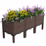 47.2x15.7x19.6in Raised Garden Beds Outdoor, Polypropylene Planter Boxes Outdoor for Vegetables, 02205831