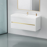 48" Wall-Mounted Bathroom Vanity with Sink, Floating Bathroom Storage Cabinet with Stone Resin W1573P211175