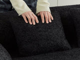 Curved Sectional Sofa, 106.3-inch Oversized Modern Bone-Free Cloud Sofa with 6 Pillows Luxury W3505P355584