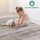 LOOM & LUXE Collection 5X7 Brown /Striped Non-Shedding Living Room Bedroom Dining Home Office B335P289567