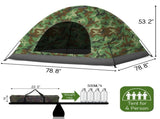 3-4 Person Camping Dome Tent Camouflage 99828302