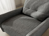 Chenille Fabric Recliner Chair for Adults - Manual Push Back Reclining Sofa with Sturdy Metal Frame, W3568P431432