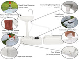 CHH-7701 562 Portable Removable Outdoor Hand Sink with 24L Recovery Tank 04206301