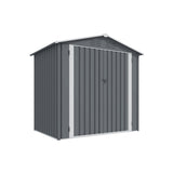 ZUN Outdoor Storage Shed 6 x 4 FT Large Metal Tool Sheds, Heavy Duty Storage House Sliding Doors W2911P205898