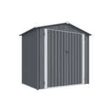 ZUN Outdoor Storage Shed 6 x 4 FT Large Metal Tool Sheds, Heavy Duty Storage House Sliding Doors W419P144842