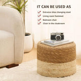 Handmade Woven Foot Stool Natural Seagrass Ottoman for Home Decor & Seating 34105486
