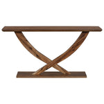 ZUN Mirod 57'' Modern Rustic Console Table with Cross-Leg Design,Sturdy Construction and Ample Surface N760P214643D