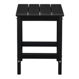 36*36*47cm Single Layer Square HDPE Side Table Black 05086135