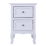 Country Style Two-Tier Night Table Large Size White 29520852