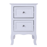 Country Style Two-Tier Night Table Large Size White 29520852