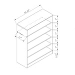 ZUN Two Door Shoe Storage Cabinet, Entryway Shoe Organizer with 5 Shelves, Distressed Grey B107130893