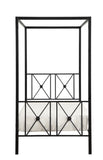 Black Finish Twin Platform Bed Canopy Metal Frame Modern Traditional 1pc B011P207847