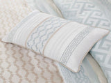 7 Piece Comforter Set Aqua Queen B03596852