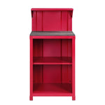 ZUN Red 3-Shelf Reception Desk B062P215480