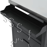 K&K 54.5" Outdoor Kitchen Island with Stainless Steel Tabletop, Metal Grill Cart Table with Storage N707P270779B