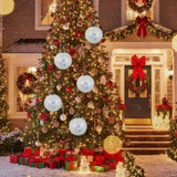6PCS Set Glass Christmas Ball Ornaments 3.9" Tree Hanging Decor Holiday Party Set FBA shipment 76626959