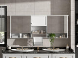 55 inch Wall-Mount 3-in-1 Mirror Cabinet with Adjustable Shelf, Soft-Closing Hinges, High-Quality N710P401336K