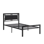 ZUN Twin Size metal bed Sturdy System Metal Bed Frame ,Modern style and comfort to any bedroom ,black W311109646