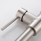 Kitchen Faucet with Pull Down Sprayer Brushed Nickel Stainless Steel Single Handle Kitchen Sink W1932P156130