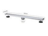 30 Inch Linear Shower Drain with 2-in-1 Flat & Tile Insert Removable Cover, 304 Stainless Steel with 94930424