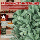 4FT Christmas Tree Artificial Plant with 592 Tips PVC Blue Green Tree Hinged Branches Stable Stand 05137138