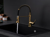 Commercial Kitchen Faucet with Pull Down Sprayer, Single Handle Single Lever Kitchen Sink Faucet W1932P156147