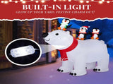 5FT Lighted Christmas Inflatable Decoration, Inflatable Polar Bear and Penguis, Funny Blow Up Yard 00445988