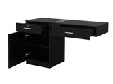 15 PCT E0 Particleboard Pitted Surface 2 Drawers 1 Lock 1 Door 3 Hair Dryer Salon Cabinet BlackSame 93533597