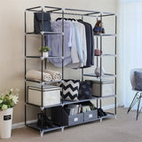 ZUN 69" Portable Clothes Closet Wardrobe Storage Organizer with Non-Woven Fabric Quick and Easy to 65486617