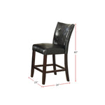 ZUN Leather Upholstered High Dining Chair, Black SR011754