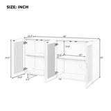 ZUN Modern Style Sideboard with Superior Storage Space, Hollow Door Design and 2 Adjustable Shelves for 38351251