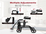 Practical Folding Rolling Walker Transport Wheelchair 57069059