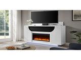 Aurora White 76 Inch Fireplace with TV Lift B201P345169