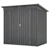 ZUN 6 x 4 ft Outdoor Storage Shed, All Weather Tool Shed for Garden, Backyard, Lawn, Black W2505P173291