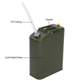 20L Standard Cold-rolled Plate Petrol Diesel Can Gasoline Bucket with Oil Pipe Army Green 86800077