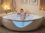 59" light luxury double corner whirlpool bathtub, 20 sets of multi-directional massage nozzles, W3605P566240