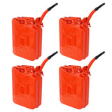 20L US Standard Cold-rolled Plate Petrol Diesel Can Gasoline Bucket with Oil Pipe Red RED 4pcs/set 88681439